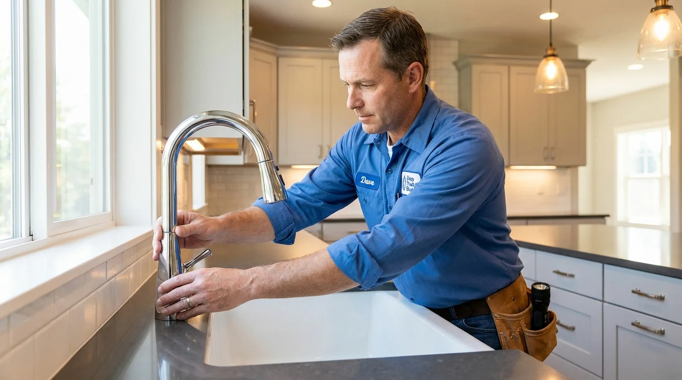 Kitchen faucet installation by Johns Plumbing LLC in Ironton
